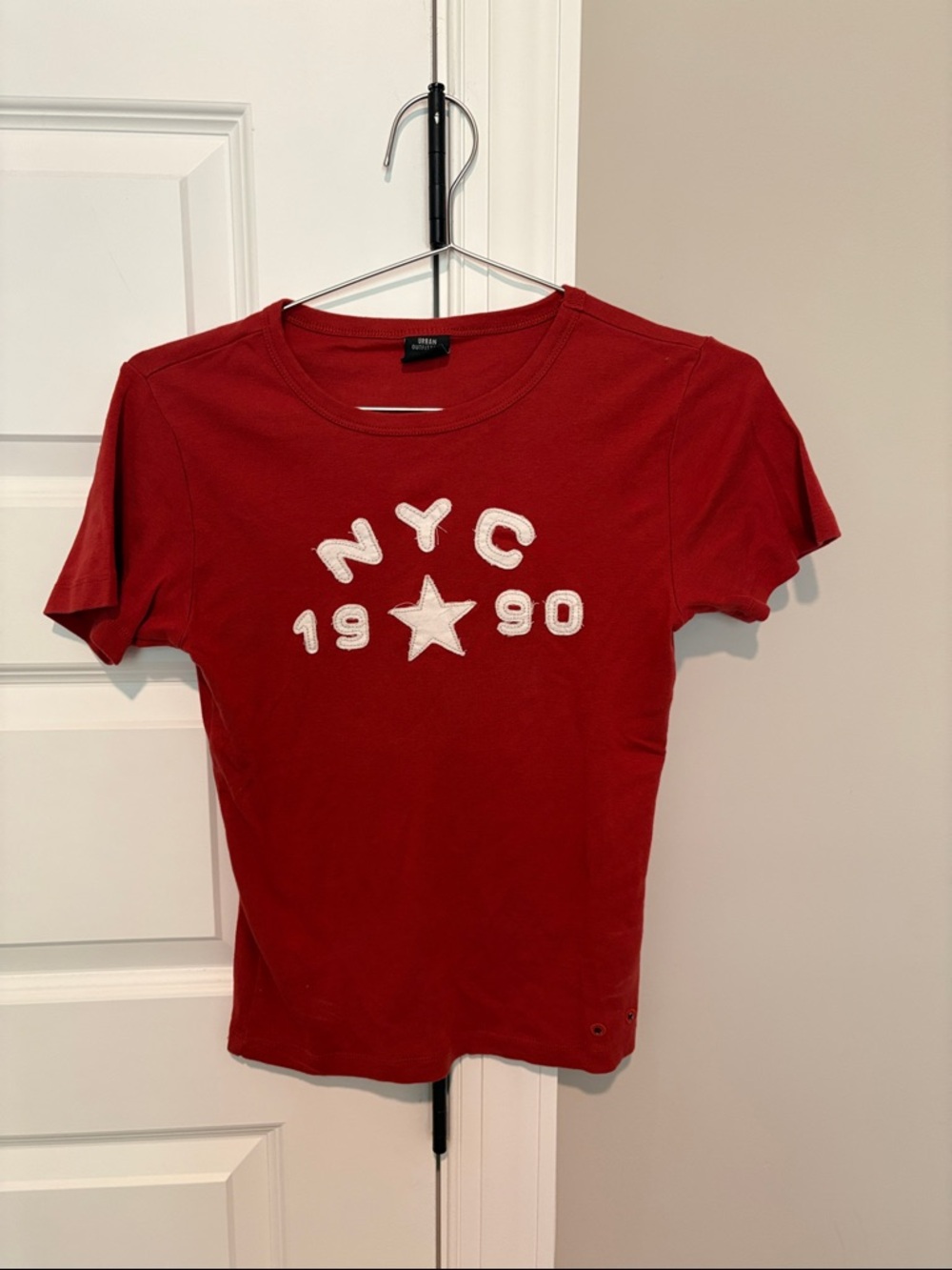 Urban Outfitters Red Crewneck Graphic Tee